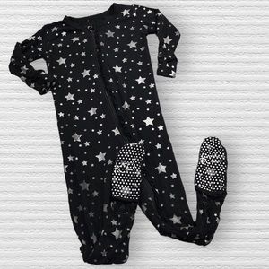 Kickee Pants | Black | Star | Ruffle | Footie